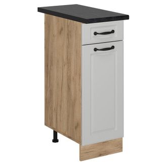 Vicco Mueble Bajo De Cocina R-line, Blanco Casa De Campo, 30 Cm, Et Antracita