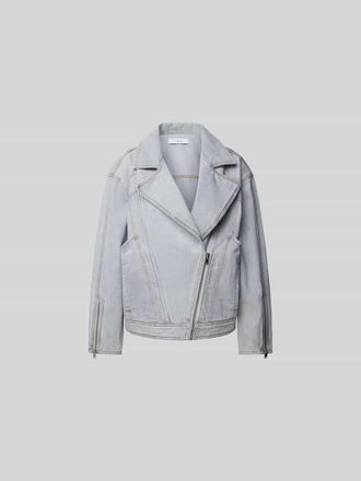 Iro Oversized Jeansjacke mit Eingrifftaschen in Hellgrau, Gr&ouml;&szlig;e 34