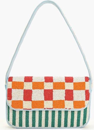 America & Beyond Womens Stripe Shoulder Bag In Sunset Check