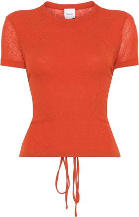 Nanushka T-shirt crop Liema - Arancione