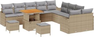 vidaXL Vidaxl - Garden Sofa Set 13 pcs Beige, Light Grey 80 x 80 x 71 cm