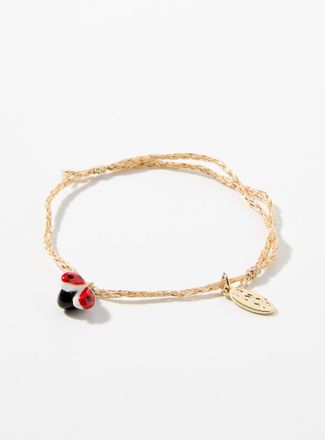 Nach Bijoux Womens Ladybug cord bracelet