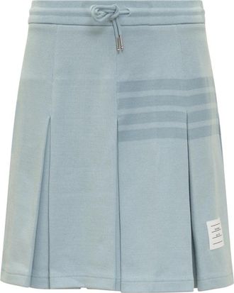 Thom Browne Geplooide Rok - Dames - Korte rokken - Blauw - XS - Katoen - Rokken