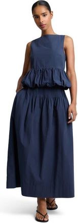 Onia Full Pintuck Skirt in Noir Navy at Nordstrom, Size 12