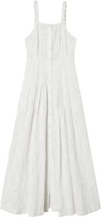 Twin-Set Abito lungo in mussola con ricamo - Toni neutri