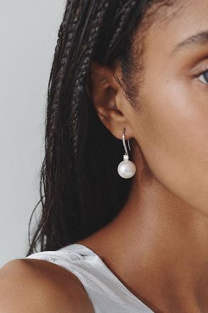 Adina Eden Pav&eacute; Pearl Drop Earrings