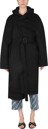 Balenciaga Dames, Mantels, Zwart, Maat: XS Leer