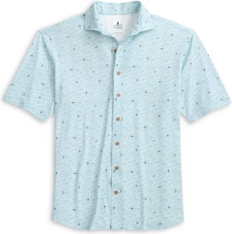 Johnnie-O Mens Rowing Shirt In White