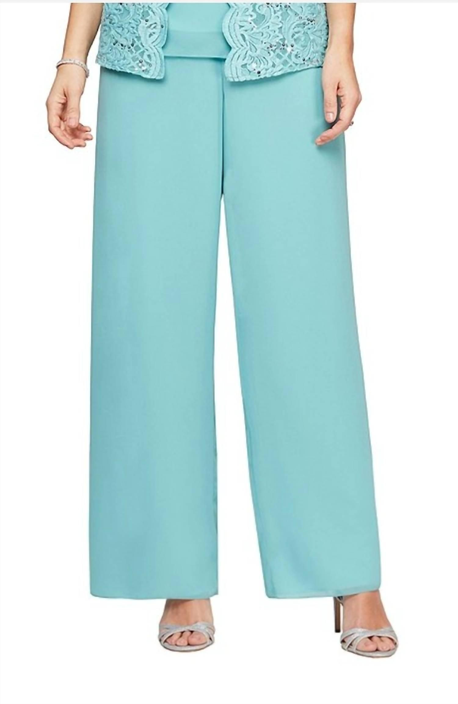パンツ A FERRETTI Muslin pants Green Alberta Ferretti High-Waisted Green Muslin Pants With Pleats