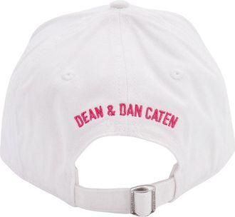 Dsquared2 Mens Icon Pixel Logo Baseball Cap White Accessories > Beanies & Hats