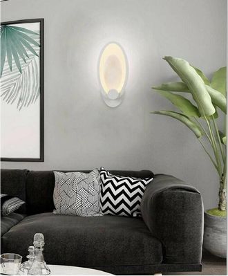 Trade Shop Trade Shop Traesio - Trade Shop - Applique Led Ovale 9 Watt Parete Lumetto Luce Bianca Fredda Calda Naturale E25