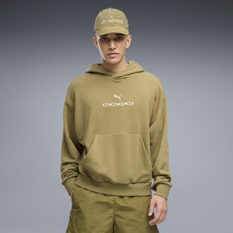 Puma Felpa con cappuccio Run Culture Collective da uomo, Abbigliamento, Marrone, XXL