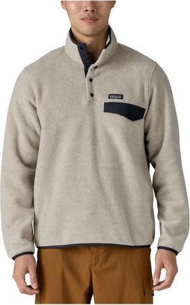 Patagonia Lichtgewicht Synchilla Snap-T Fleece Pullover - Heren - Fleece jassen - Beige - S - Polyester - Fitness