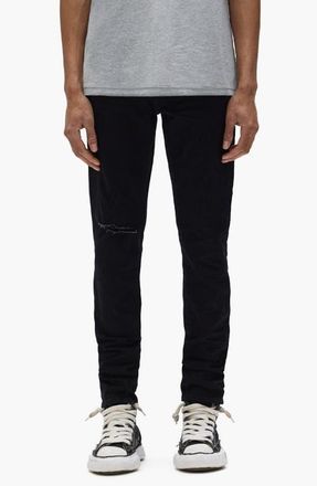 Purple Rip & Repair Knee Slim Jeans in Black at Nordstrom, Size 33