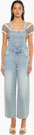 Kancan Aide Barrel Denim Overalls in Medium Light Wash at Nordstrom, Size X-Large