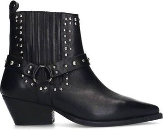 Sacha leren cowboylaarzen zwart