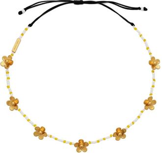Marc Jacobs Necklaces, female, Yellow, Size: ONE SIZE Daisy Beaded Chain Necklace