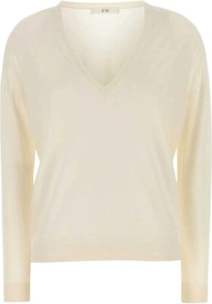 Co V-Hals Trui - Dames - Cashmere truien - Beige - S - Kasjmier - Truien & Vesten