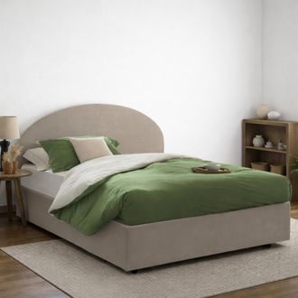 Dmora Dmora - Cama Matrimonial Dmende, Cama Contenedor Con Tapizado En Ecopiel, 100% Made In Italy, Apertura Frontal, Con Colch&oacute;n Cm 160x200 Incluido, T&oacute;rto