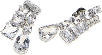 Swarovski Womens Embellished Metal Matrix Earrings 000 Orecchini