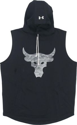 Under Armour Project Rock Terry Sleeveless Hoodie Black 1367108-001