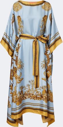 La DoubleJ Square printed silk twill kaftan