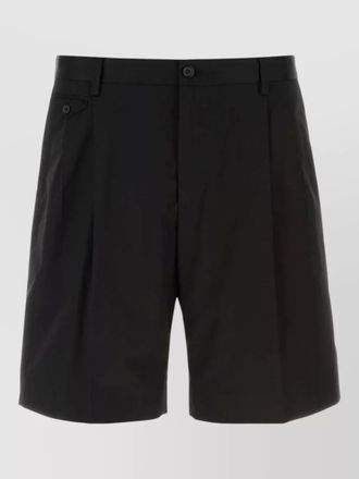 Dolce & Gabbana stretch cotton bermuda shorts pleated front