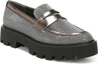 Franco Sarto Balin Platform Penny Loafer in Pewter at Nordstrom, Size 7.5