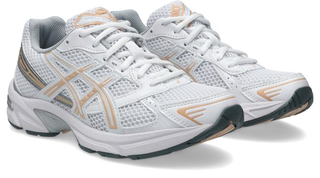 Sneaker ASICS SPORTSTYLE GEL-1130, Damen, Gr. 43,5, weiss (wei&szlig;, bisque), Synthetik, Schuhe Sneaker