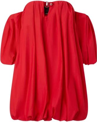 Pinko Pinko, Kleedjes, Dames, Rood, S, Katoen, Balloon Jurk