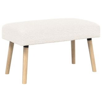 vidaXL Banco Liso Crema 80 X 40 X 46 Cm Boucl&eacute; Vidaxl