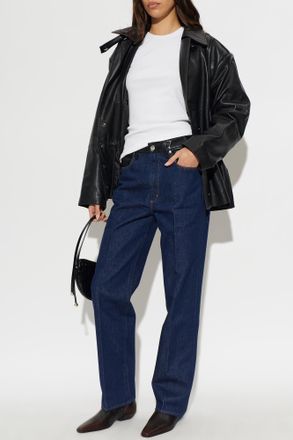 A Gold E Straight-leg Jeans, Womens, Navy Blue