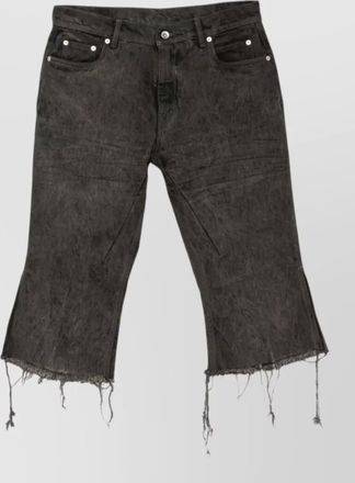 Rick Owens denim slim bermuda shorts