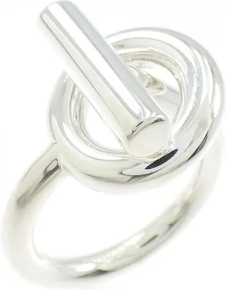 Herm&egrave;s Silver 925 Band Ring (Pre-Owned)