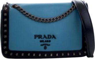 Prada Pre-owned Cross Body Bags, female, Blue, Size: ONE SIZE Pre-owned Vintage Crossbody Bag