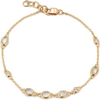 Made by Mary Aura Station Bracelet in Gold Vermeil at Nordstrom, Size 6