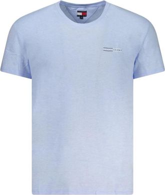 Tommy Hilfiger Blauw Katoen Heren T-Shirt Crew Neck - Heren - T-shirts - Blauw - S - Katoen - Tops