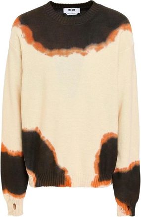 Msgm Multicolor Heren T-shirt 100% Katoen - Heren - Ronde hals truien - Veelkleurig - XL - Katoen - Truien & Vesten