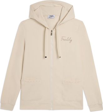 Freddy Felpa con Cappuccio Zip e Spacchi Animalier