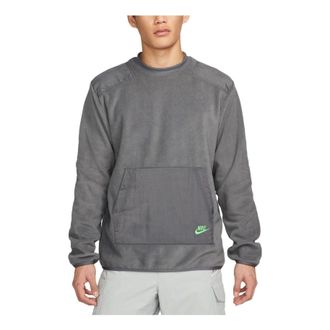 Nike Winter Fleece Crewneck Sweatshirt Asia Sizing Steel Grey DD4855-068