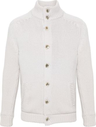 Herno Resort wool cardigan - men - Wool/Polyamide - 52 - Grey