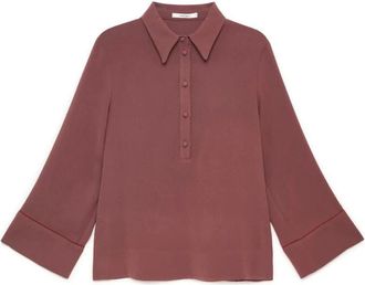 Maliparmi Camisa de Crep&eacute; Sabl&eacute; - Blouses & Shirts - Mujer - Rojo - 2XL