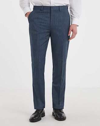 Jacamo Jonny Navy Check Suit Trouser