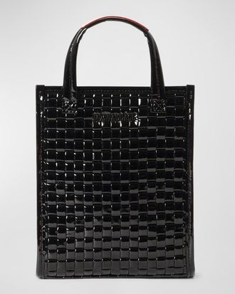 MZ Wallace Micro Woven Patent Box Tote Bag