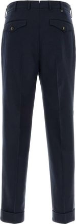 Pantaloni Torino Mens Navy Blue Cotton Blend Pant Exterior: Virgin Wool Pantaloni Trousers