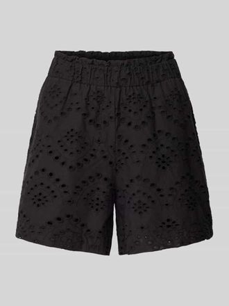 Pieces Regular Fit Shorts aus reiner Baumwolle Modell VILDE in Black, Gr&ouml;&szlig;e M