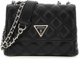 Guess Giully II Mini - Dames - Schoudertassen - Zwart - ONE Size - Polyester - Tassen