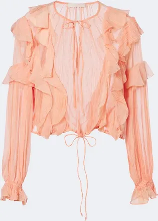 Ulla Johnson Delfina ruffled silk chiffon blouse