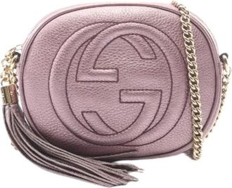 Gucci Pre-owned Soho Metallic Leather Shoulder Bag - - Pre-owned - Donna - Viola - ONE SIZE