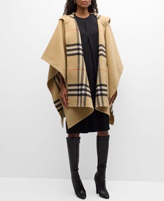 Burberry EKD Cashmere Hooded Cape